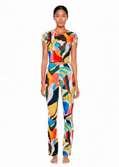 TUTTI FRUTI FLARED PANTS - BAMBOO