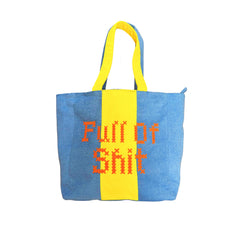 Towel Terry Blue & Yellow Full of Shit Bag