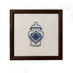 Ginger Jar #4 Embroidered Art Work