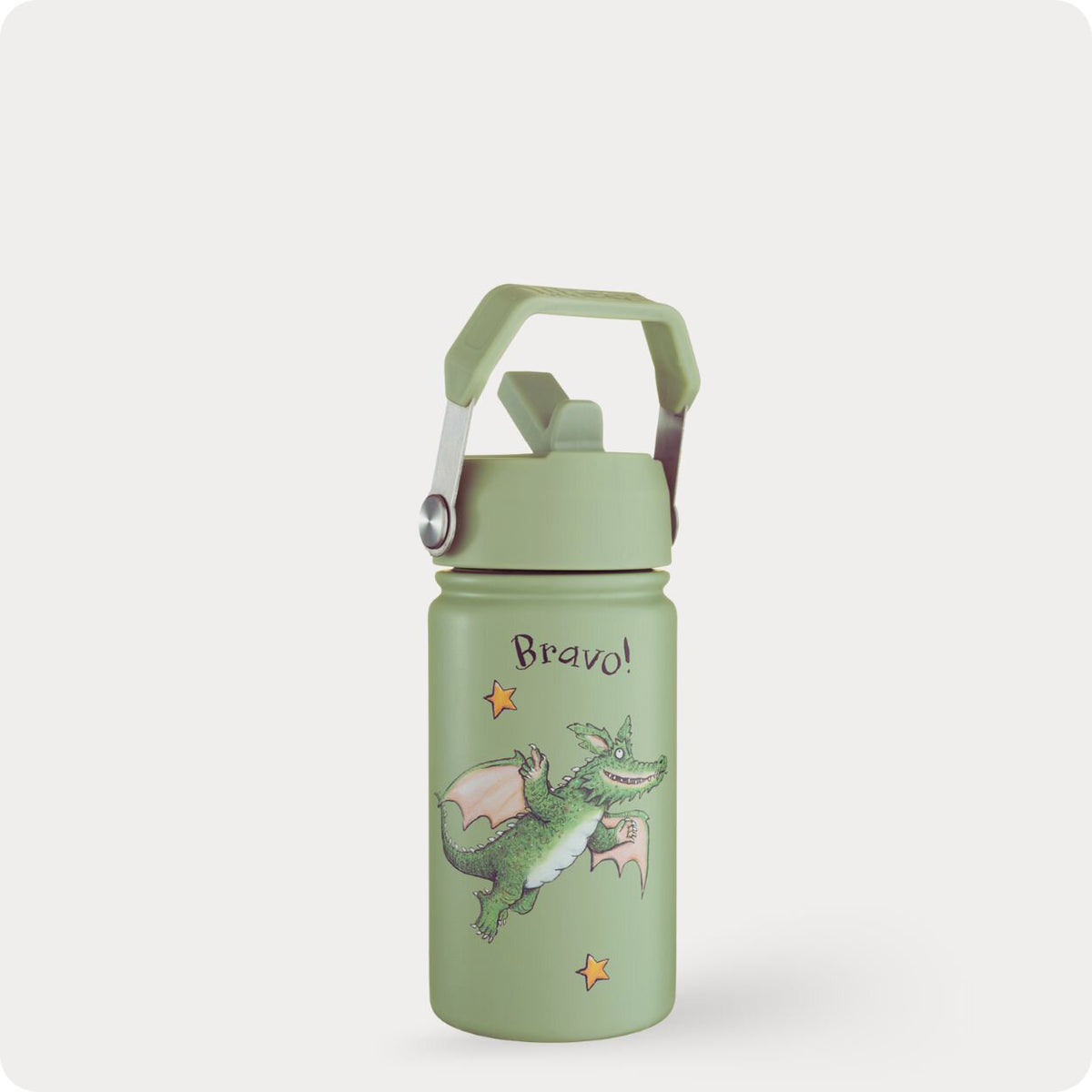400ml Zog Stainless Steel Bottle for Kids Green | BOTL | Zog and Golden Star Water Bottle