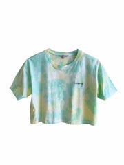 Tie-Dye Lemon + Mint Cropped Tee