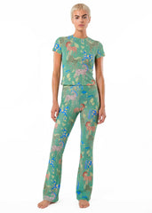 KHUTULUN’S HORSES FLARED PANTS -  BAMBOO