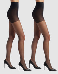 Sheer Magic Ultra Sheer Tear Resistant Tights 2 Pack