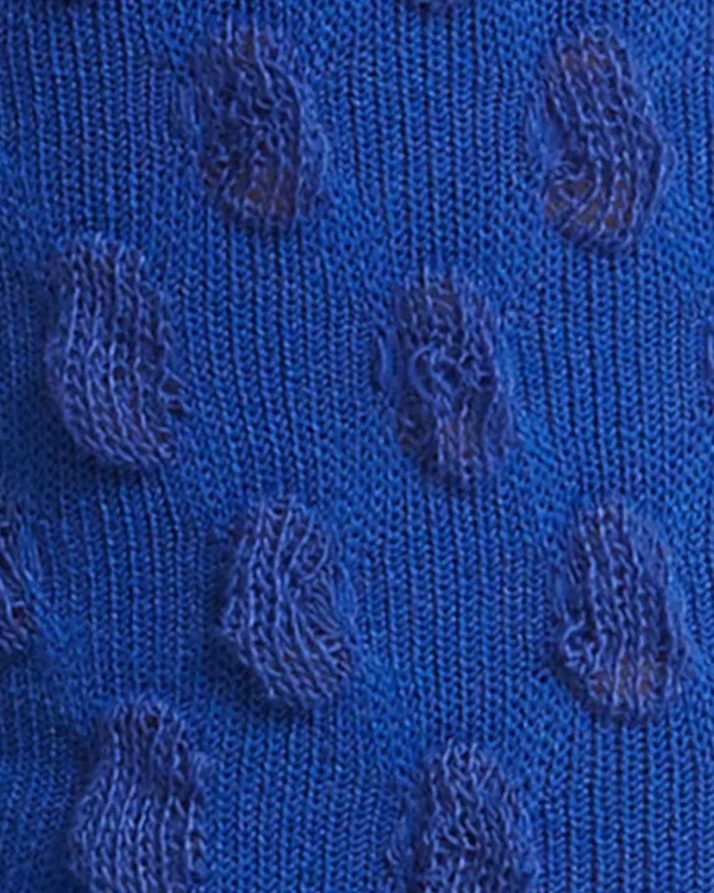 Waffle Combed Cotton Socks - Indigo