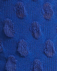 Waffle Combed Cotton Socks - Indigo