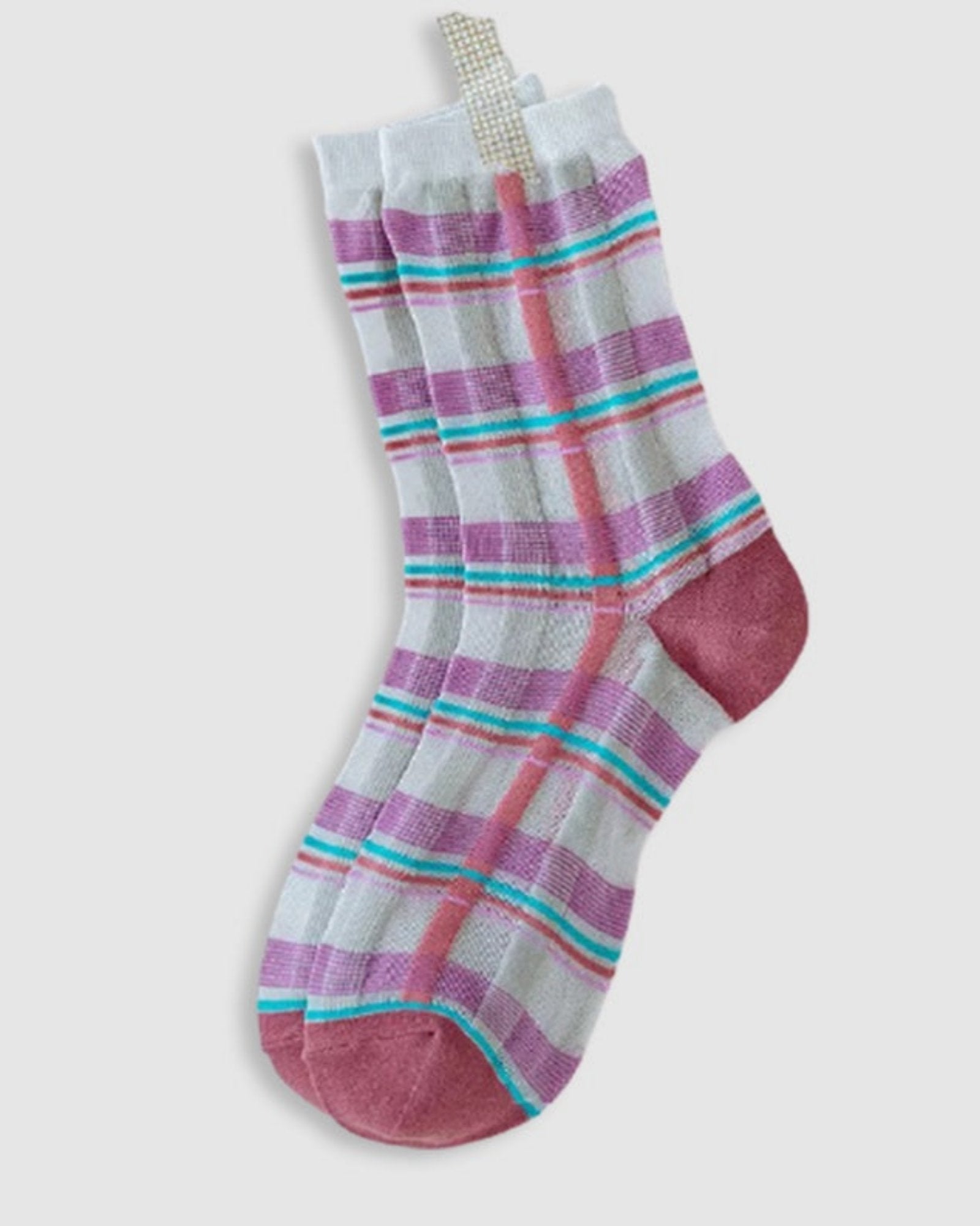 Plaidulous Sheer Sock
