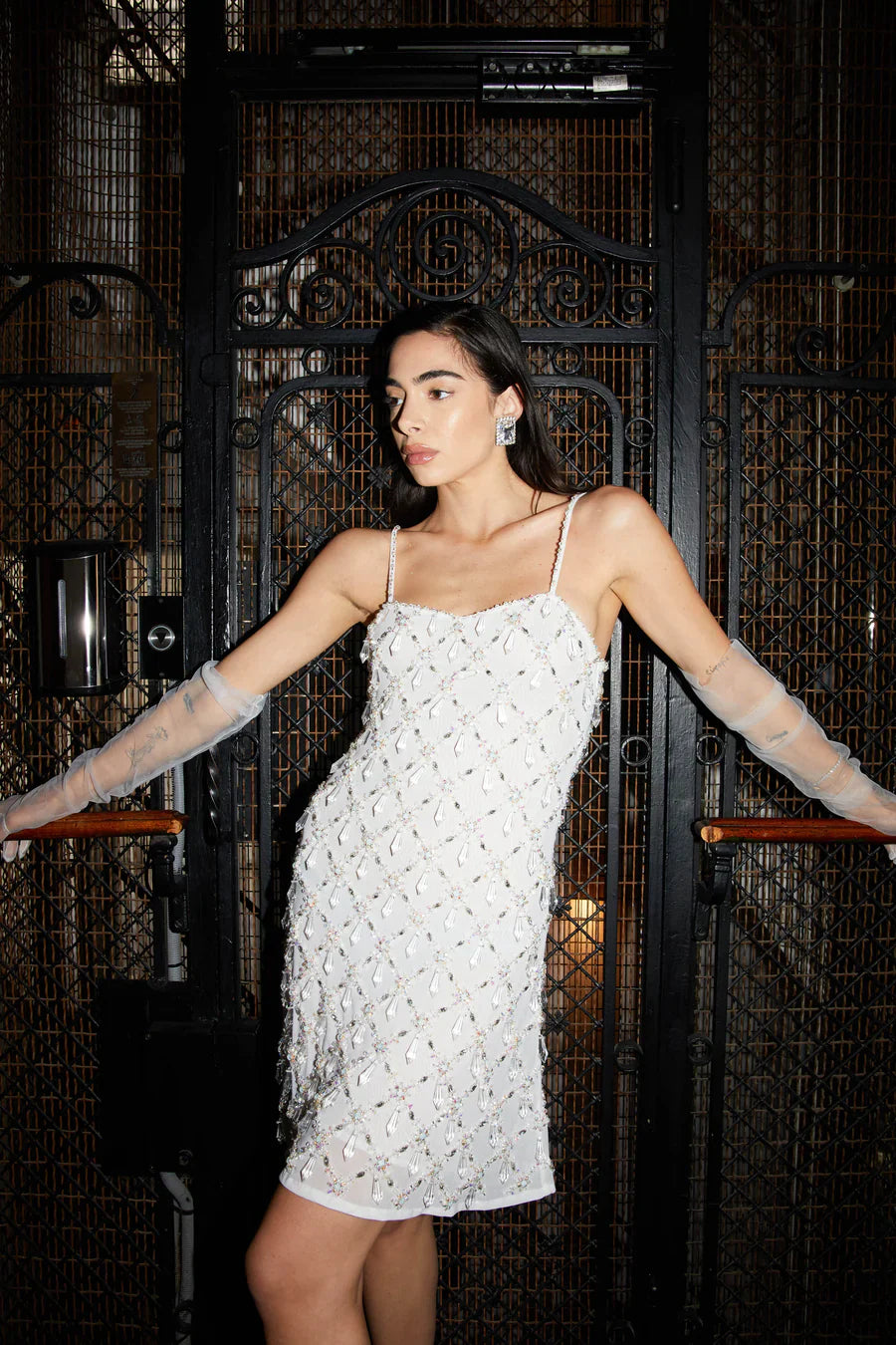 Arabella Hand Beaded Crystal Dress
