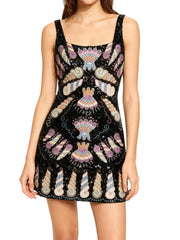 Oceanus X Zandra Rhodes Dreamy Dress Black