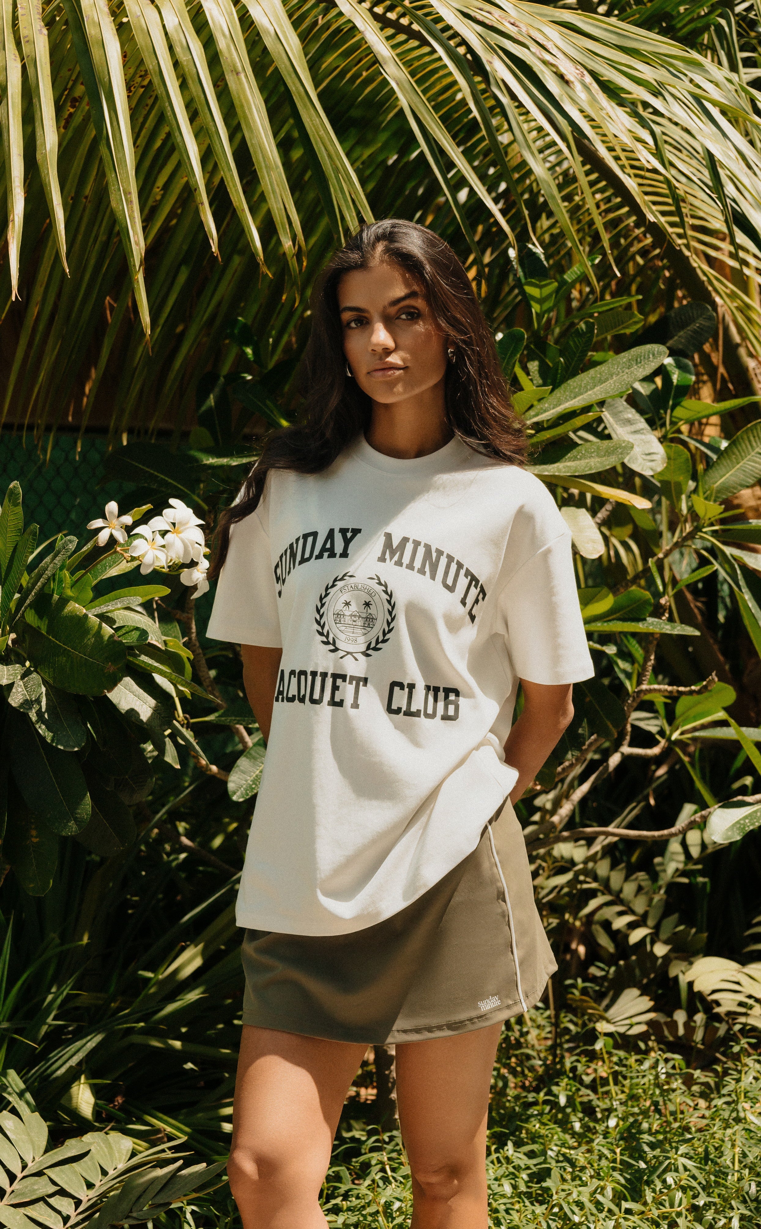 Oversized Collegiate T-Shirt - White/Black