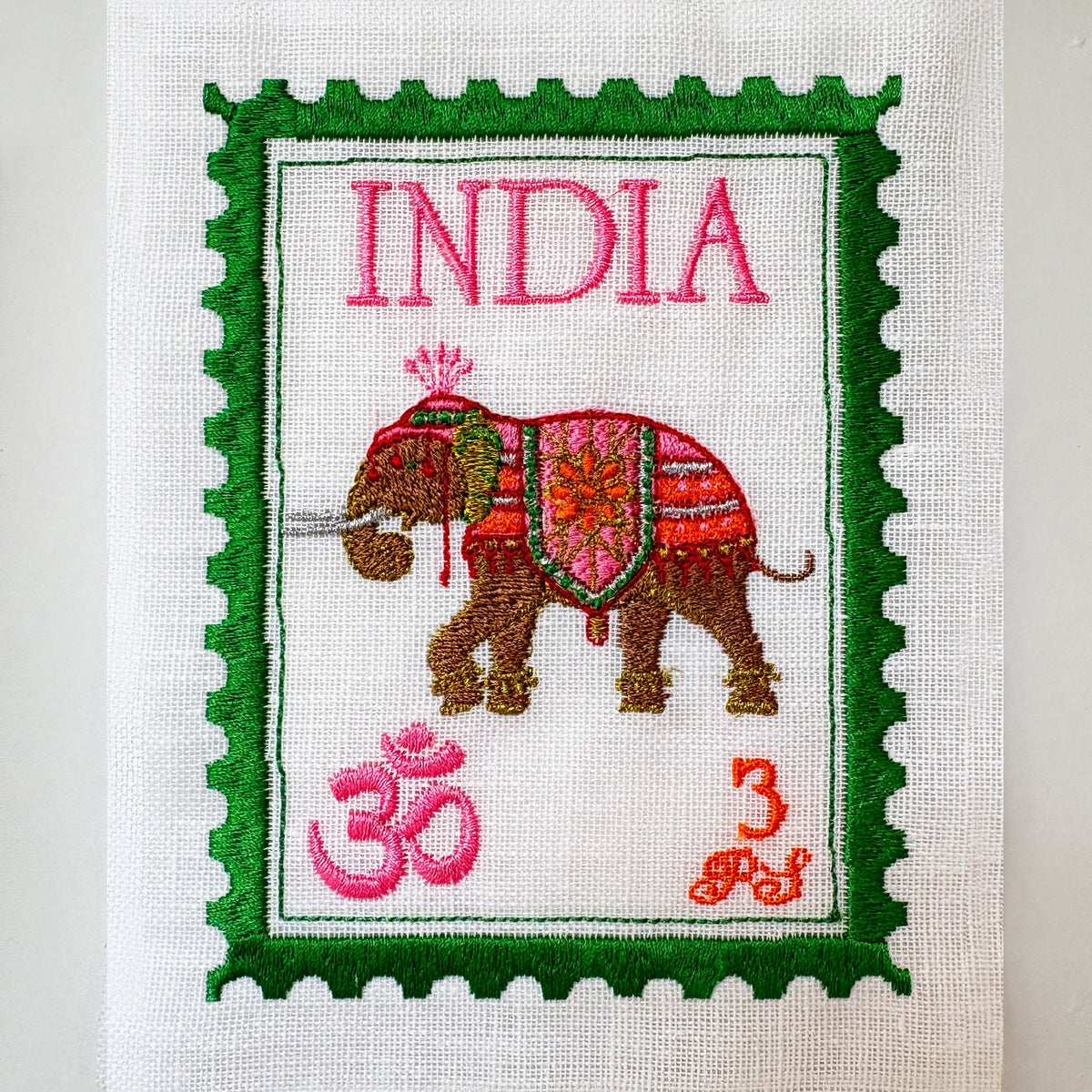 India Inspired Postage Stamp Artwork