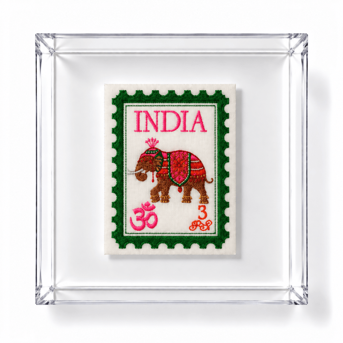 India Inspired Postage Stamp Artwork