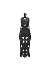 Isla Crochet Dress in Black