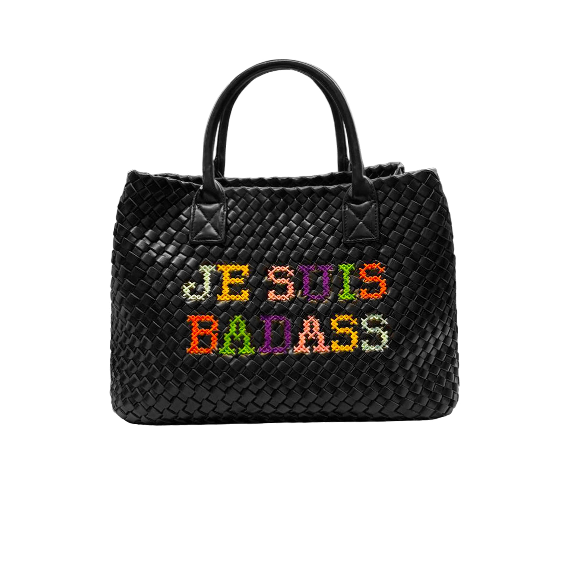 Je Suis Badass Vegan Embrodiered Bag