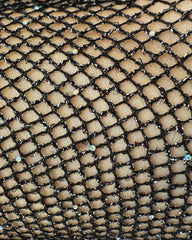 Glam Rock Lurex Crystal Mesh Tights