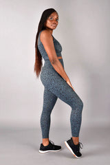 Ultra High Rise Recycled 7/8 Legging in Emerald Leopard