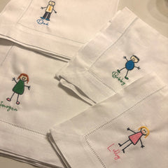 Custom Embroidered Kids Drawing Napkins