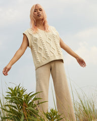 Laimė: Nettle Alpaca Wool & Cotton Vest