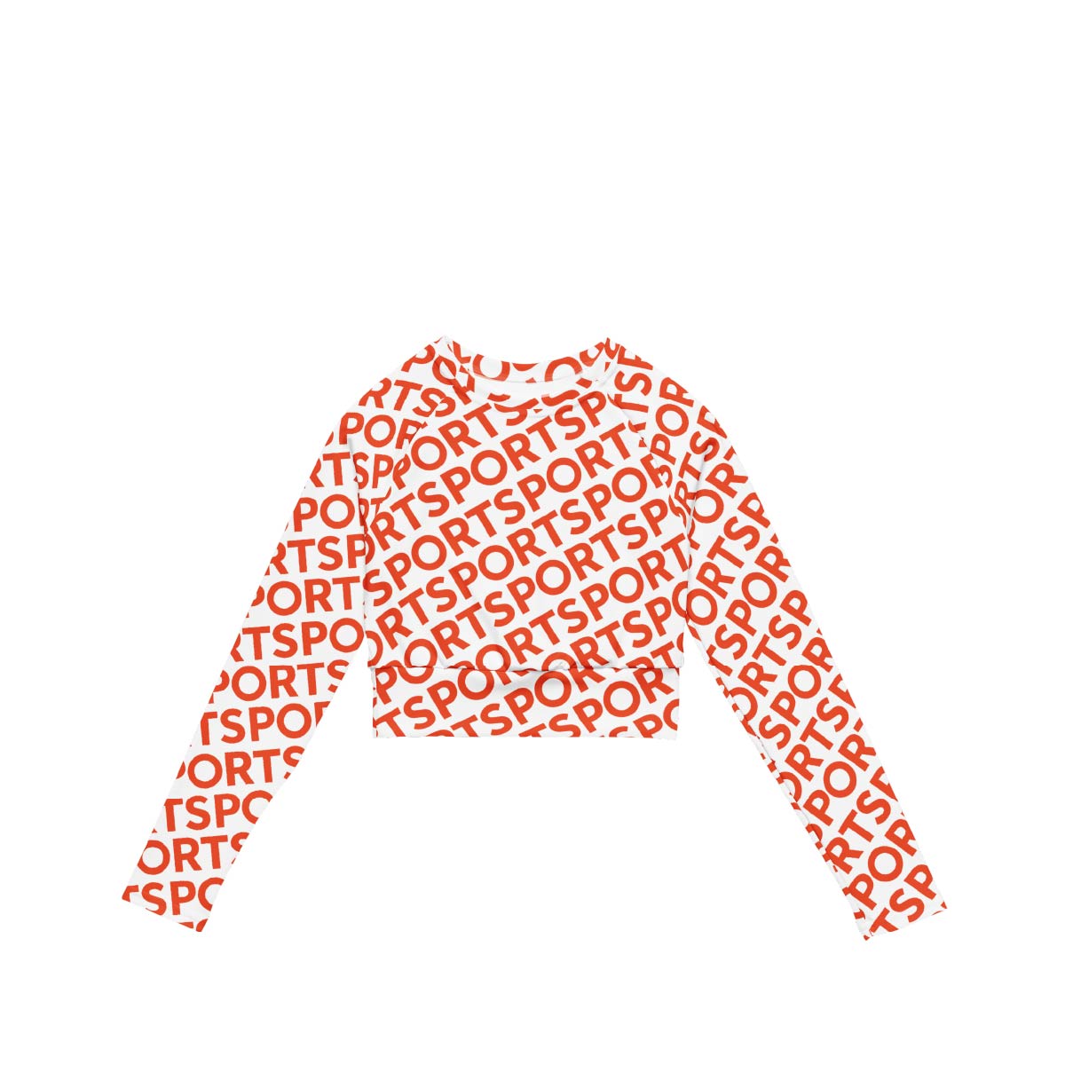 Sporty L'arancia - Long Sleeve Crop Top