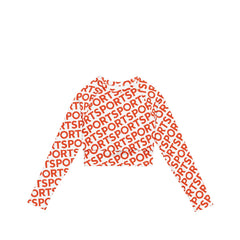 Sporty L'arancia - Long Sleeve Crop Top
