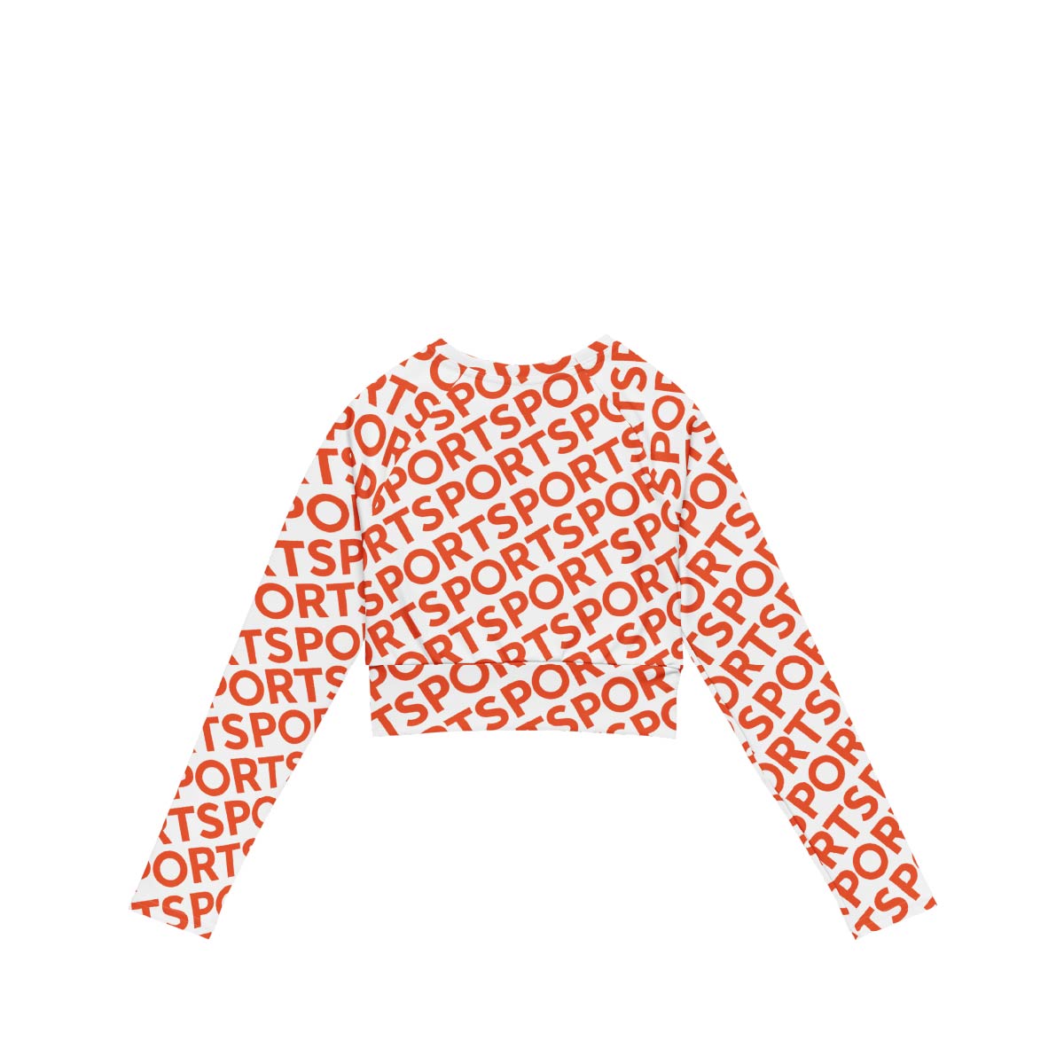 Sporty L'arancia - Long Sleeve Crop Top
