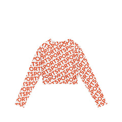 Sporty L'arancia - Long Sleeve Crop Top