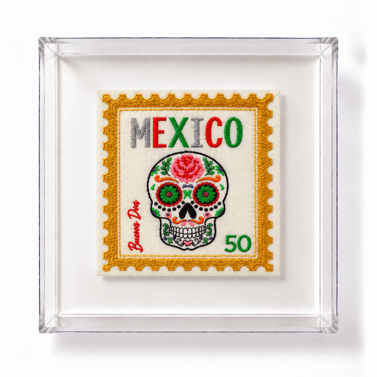 Mexico Embroidered Artwork Print