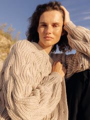 Nemunas: Poppy Red Merino Wool Cardigan