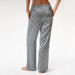 Black Crystal Neo Geo Silk Pyjama Pants