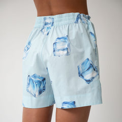 InStyle Cotton Poplin Shorts Ice Cubes