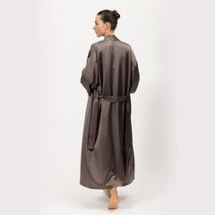 Silk Long Kimono-Style Robe the Lady