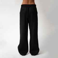 Black Heavy Linen Wide-Leg Pants Perfect Days