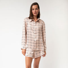 Pink Neo Geo Silk Shirt