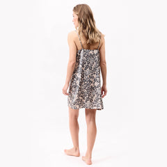 Silk Slip Dress Animal Print