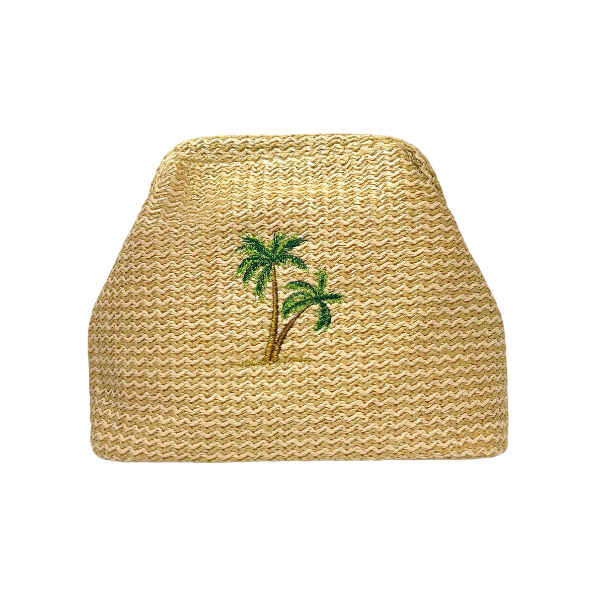 Palm Tree Straw Clutch