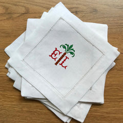 Monogrammed Cocktail Napkins | Set of 2
