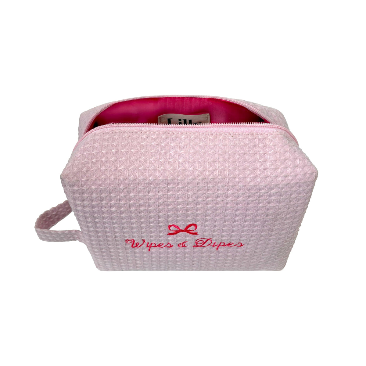 Pink Wipes & Dipes Waffle Bag