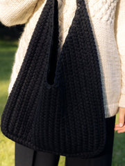 Pintinė: Dusty Blue Crochet Bag