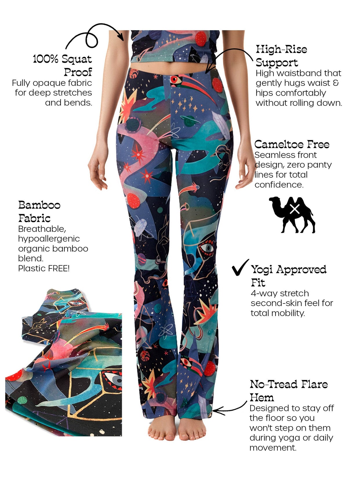 PIXIE'S TAROT FLARED PANTS -  BAMBOO