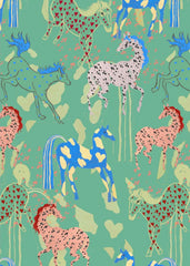 KHUTULUN’S HORSES FLARED PANTS -  BAMBOO