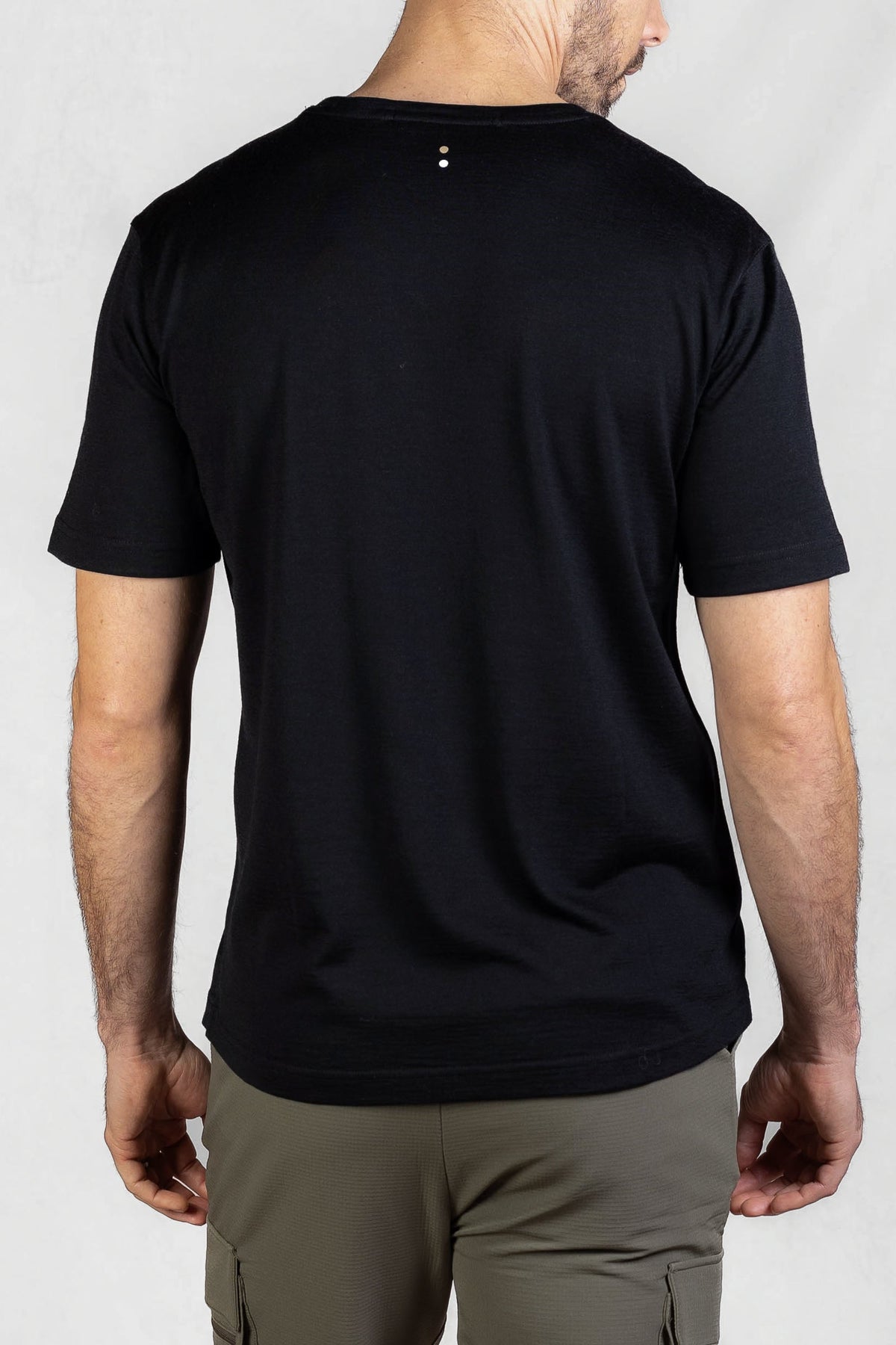 Men's Merino T-Shirt, Black on Black