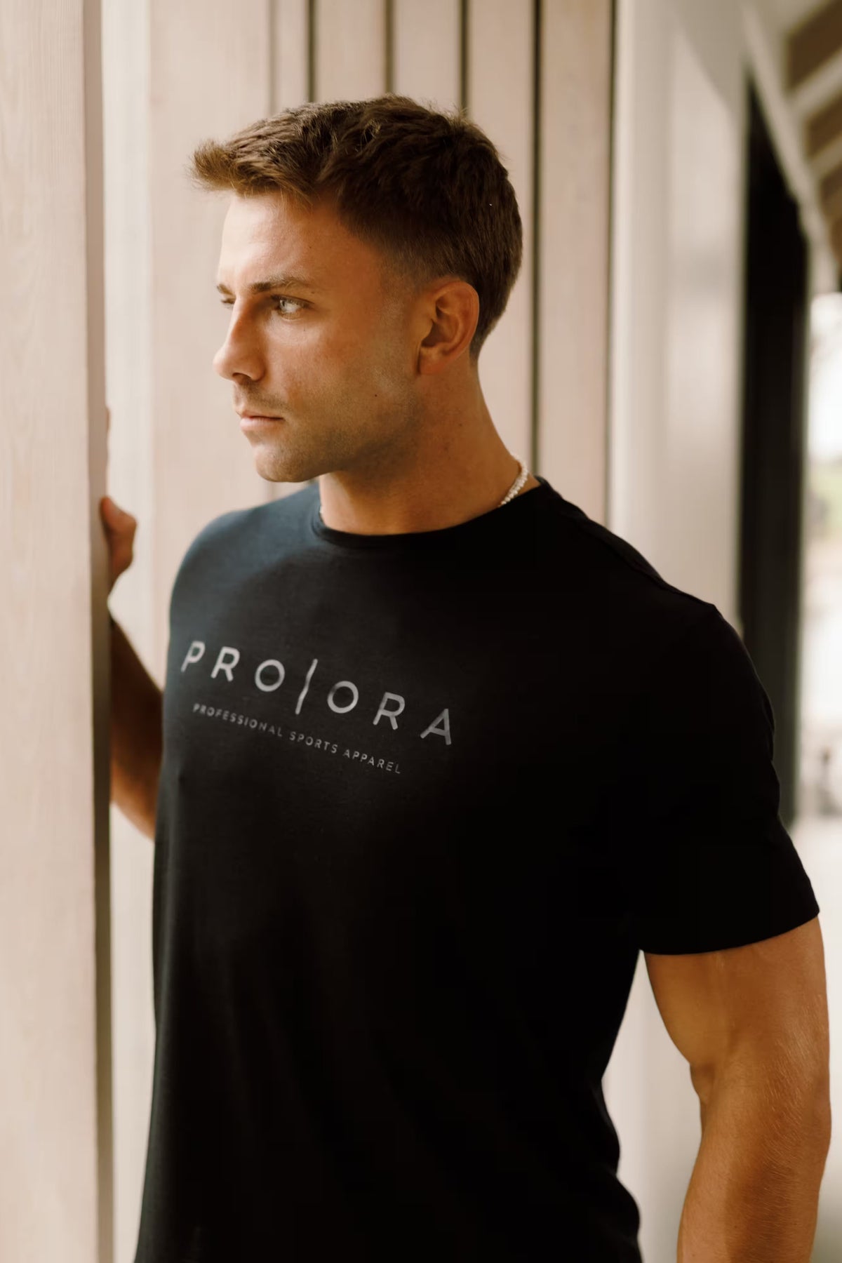 Men's Merino T-Shirt, Black on Black