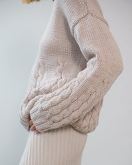 Slėniai: Nettle Red Grey Merino Wool Sweater