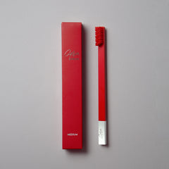 Carmine Red Silver Toothbrush