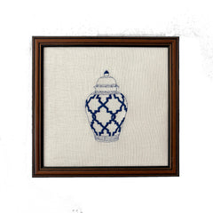 Ginger Jar #3 Embroidered Art Work