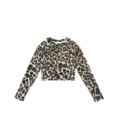 L’Essence Du Léopard - Long Sleeve Crop Top