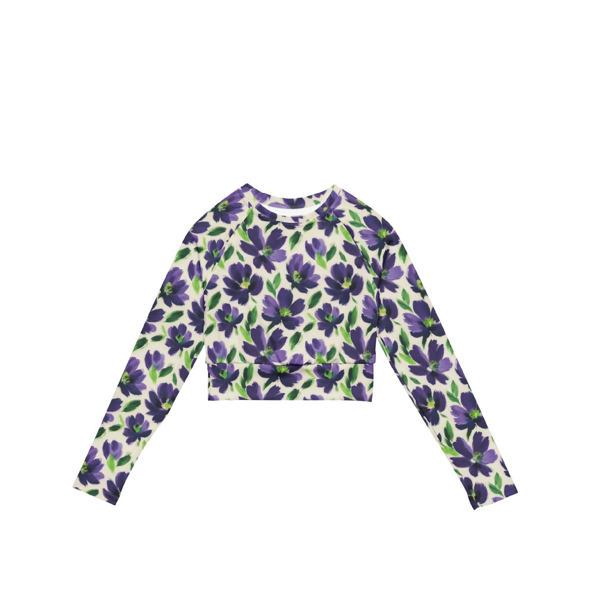 Recycled Long-Sleeve Crop Top