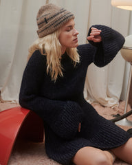 Raštų: Buckwheat & Blue Alpaca Wool Beanie - Promo