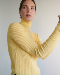 Austėja: Honey Yellow Merino Wool Turtleneck