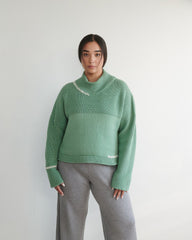 Šturmai: Sage Green Merino Wool Turtleneck