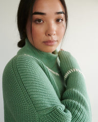 Šturmai: Sage Green Merino Wool Turtleneck